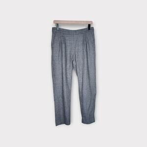 Babaton Gray Virgin Wool Woven Pull-On Trouser Pants Pockets Women’s Size 8